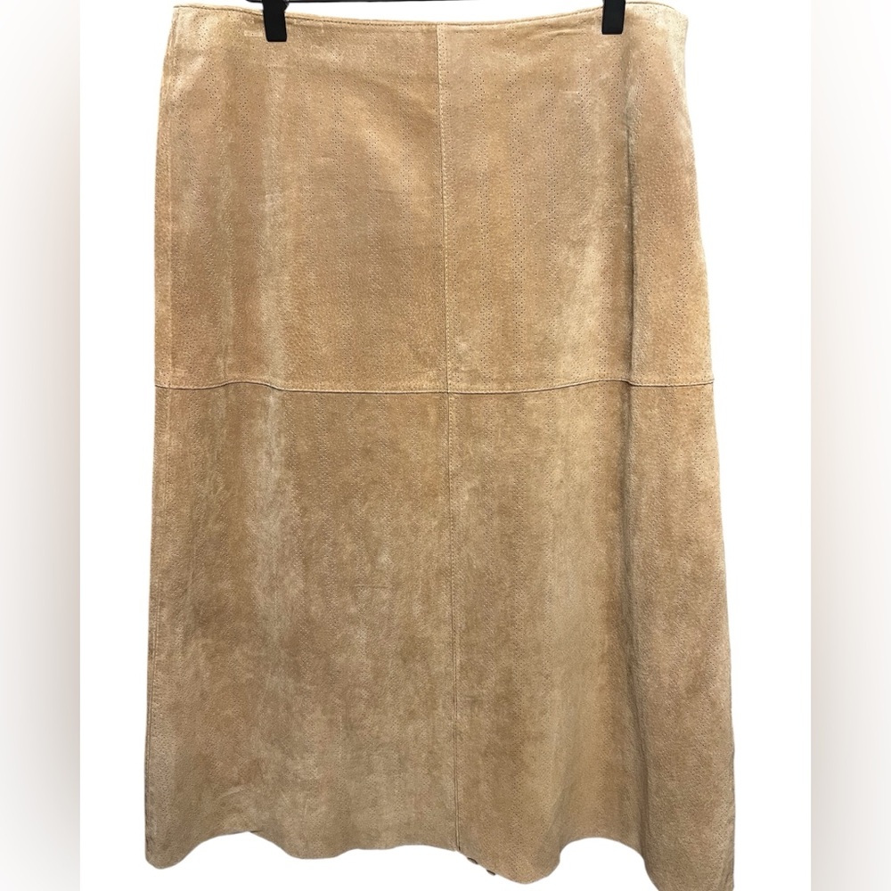 Chicos tan suede skirt